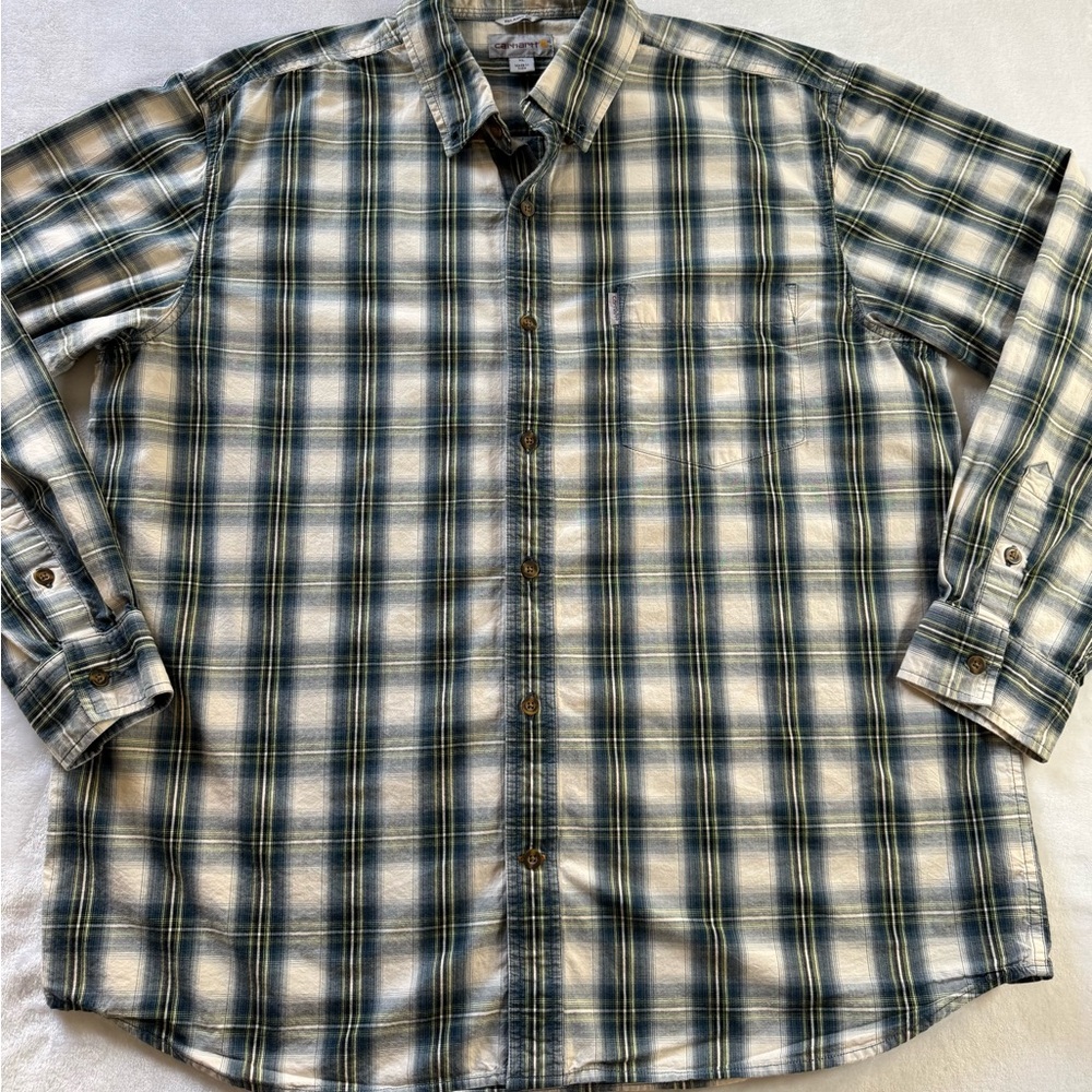 Carhartt  Shirt Mens Multicolor  Western Workwear Relaxed Fit XL ⭐️